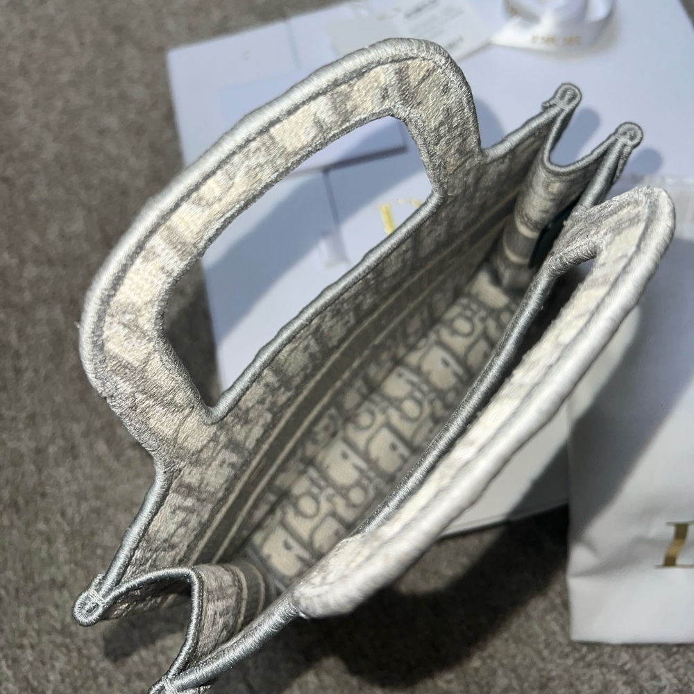 Dior Gray Mini Book Tote - Picture 13 of 13